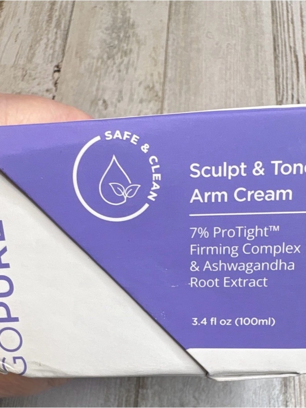 goPure Sculpt & Tone Arm Cream Firming 3.4 fl oz 7% ProTight Ashwagandha - Picture 13 of 14